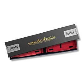AluFixx Car red eloxiert Nummernschildhalter Kennzeichenhalter Rahmenlos
