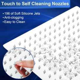 Aiscsc Rain Shower Head - 10 Inch High Pressure Shower Heads 304 Stainless Steel Ultra Thin Square Showerhead Pressure Boosting Design, Ceiling or Wall Mount