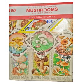Worldwide Mushroom Fungi 100 Stamp Set - All Different/Collectable Souvenir/Collection