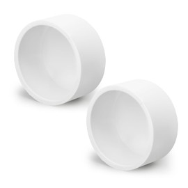 SCH40 PVC Cap 2 Inch - Fit Standard 2" SCH40 PVC Pipes (OD Approx. 2.375"), Zernmiarder Furniture Grade Pipe Caps, White Pipe Cover Fittings for Plumbing, DIY, Garden & Furniture - 12 Pcs