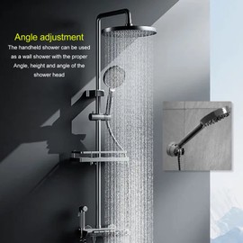 Pwshymi Shower Elbow Adapter, 135 Degrees Shower Arm Adapter G1/2in Thread Shower Hose Connector for Hand Shower