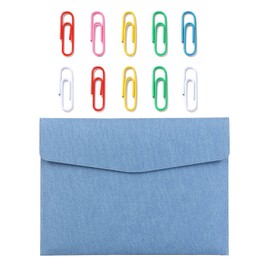 1 Document Bag, 10 Paper Clips, Travel Document Holder Organiser, Travel Document Holder A4, Leather Document Bag, Document Organiser, Document Folder