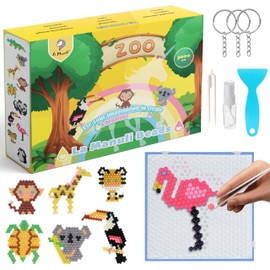 La Manuli Zoo Water Beads Refill Set, 13 Colours, 3000 Aqua Sticky Beads for Children, Magic Water Beads, Craft Beads Kit with Craft Accessories for Beginners, DIY Toys for Girls and Boys