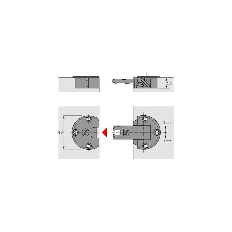 HKB® Markant 11 9100006 Flap Hinge 90° Diameter 35 mm