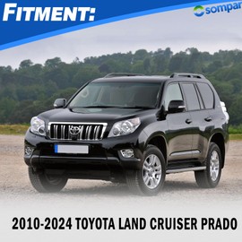 Osompar Interior Dashboard Storage Box Carbon-Fibre Compatible with Toyota Land Cruiser Prado 2010-2017 Replaces 55406-60360 Center Console Storage Box Glove Compartment Organizer