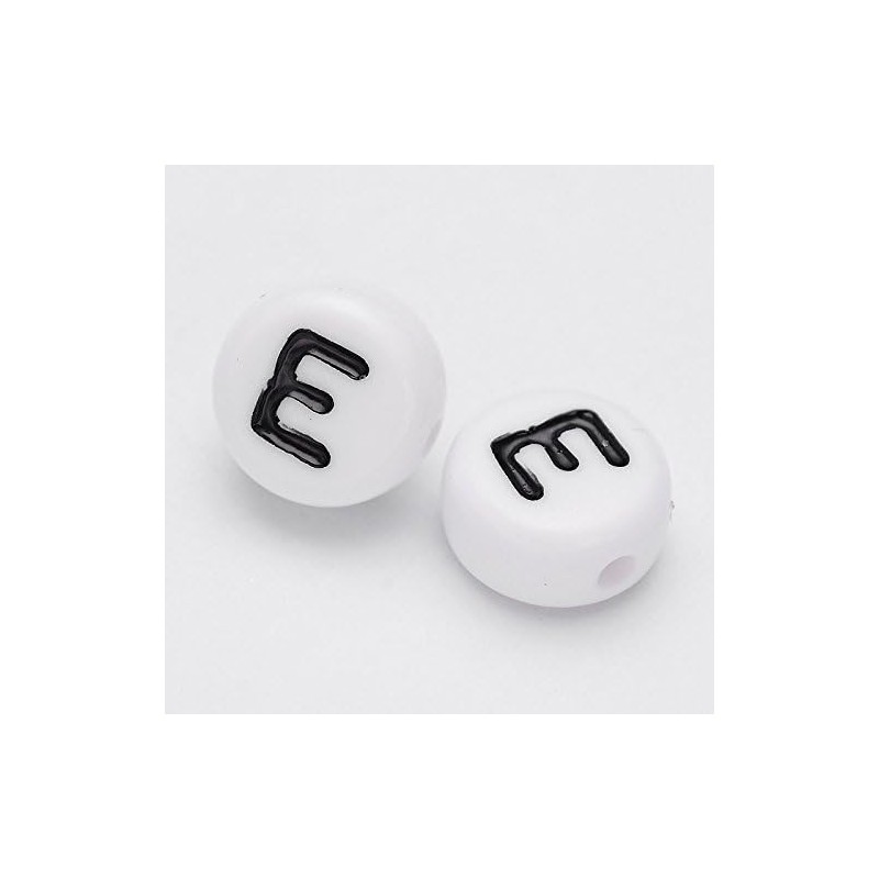Handicraft Emporium Flat Round Alphabet Acrylic Beads | 20g |