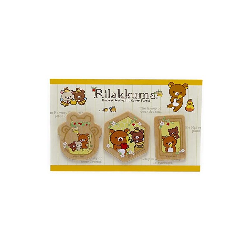 Nagano Factory Rilakkuma Magnet Set (Honey) RK482 Beige 13.5cm