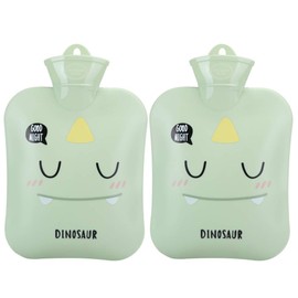 Milltrip Cartoon Hot Water Bottle, 2Pcs Cartoon Hot Water Bottle Large Cute Portable Water Injection Autumn Winter Hand Warmer