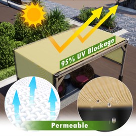 ColourTree 4' x 15' White Pergola Sun Shade Canopy Replacement Cover UPF50, Commercial Grade 260 GSM Cloth for Outdoor Patio, Garden, Deck, Backyard (We Make Custom Size)