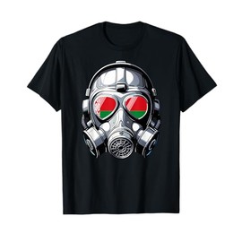 Mens Belarusian Flag Belarus Pride Heritage Man Gas Mask T-Shirt