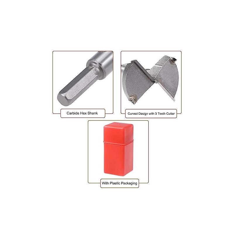 MACHSWON Forstner Drill Bits Tungsten Carbide Wood Hole Saw Opener