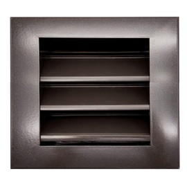 8" w X 8" h Aluminum Exterior Vent for Walls & Crawlspace - Rain & Waterproof Air Vent with Screen Mesh - HVAC Grille - Brown [Outer Dimensions 9.5”w x 9.5”h]