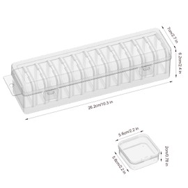 VANSUNS Bead Organizer Box, 13 Pcs Compartments Bead Organizer Box Set, Mini Clear Plastic Storage Containers for Bracelet Making DIY, Jewelry, Small Parts