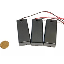 Unbranded 3 Pieces Twin two 2 AAA Battery Holder Case Box 3V With Power Switch Wire c12