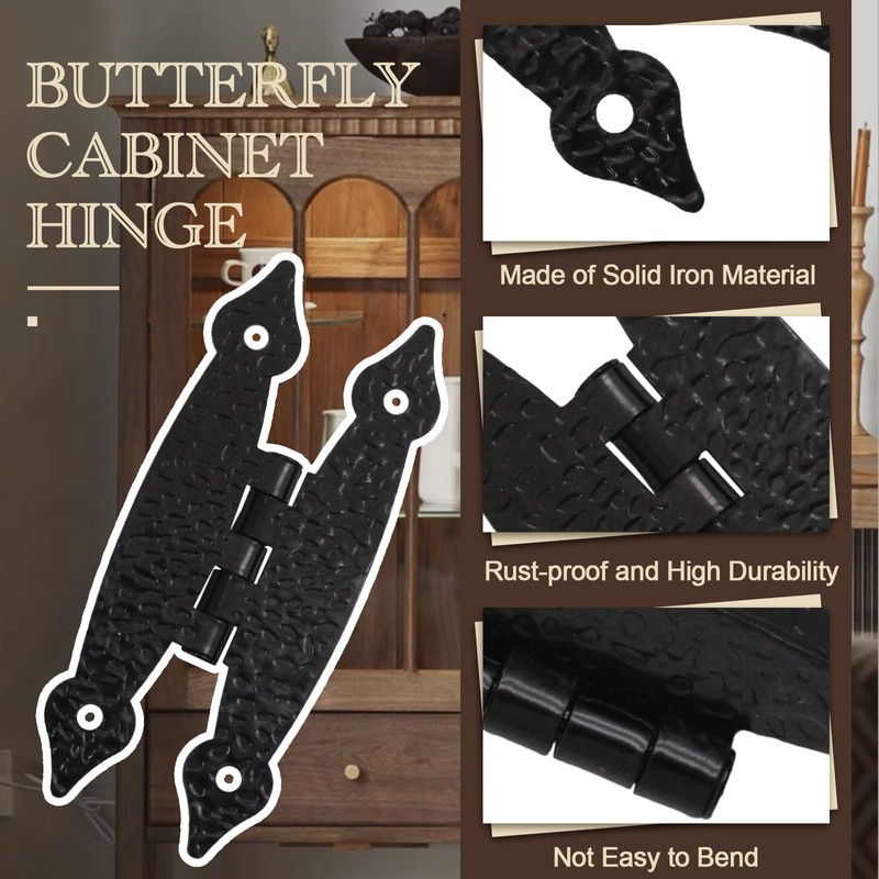 Murtenze 24 Pack 3.5 Inch Black Antique Cast Iron Cabinet