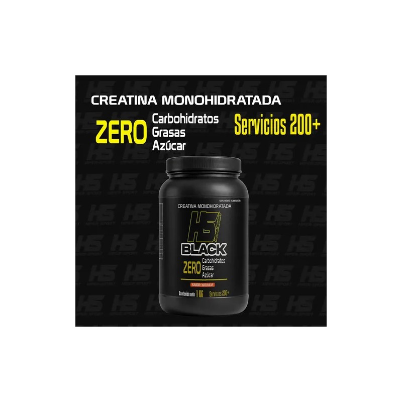 Creatina Hs Black Monohidratada1kg 200servicios