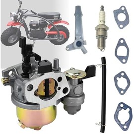 QYMOTO Coleman CT200U CT200U-ex Carburetor with Spark Plug,Huayi P19 Carb for Axis M200, BT200X,B200,RT200 Baja Warrior MB200 Mini Bike Carb 196cc 212cc 6.5HP Carburetor