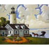 Charles Wysocki "Jayson Sparkin' the Lighthouse" FRAMED Hand Signed &
