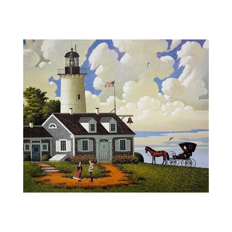 Charles Wysocki "Jayson Sparkin' the Lighthouse" FRAMED Hand Signed &