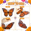 Yinder 25 Pcs Large Monarch Butterfly Decorations 3 Sizes Orange