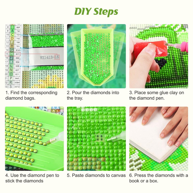 Qukle Kitty Diamond Painting Kits, 5D DIY Diamond Painting Animals