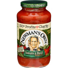 Newman's Own, Tomato & Basil Pasta Sauce, 24 oz, 1.5 Pound (Pack of 1)