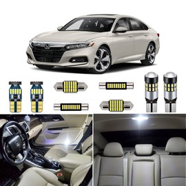 AUTOGINE 14 Piece White LED Interior Lights Kit for Honda Accord 2013 2014 2015 2016 2017 2018 2019 2020 2021 2022 Super Bright 6000K LED Interior Light Bulbs Package + Install Tool