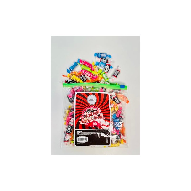Assorted Tootsie Rolls, Soft Chewy Candy, Resealable Bag (1LB)