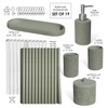 Clara Clark Sage Green Bathroom Set - Bathroom Accessories Set,