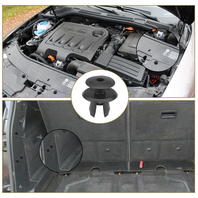 Pack of 50 Trim Clips Mounting Clips Suitable for Volkswagen,