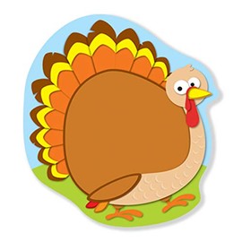 Carson Dellosa Turkey Notepad, 50 Sheets of Thanksgiving Stationary for Checklist, Notes, To Do List, Fall Decor Desk Pad, Office Supplies and Teacher Must Haves