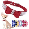 Hotlion Bow Tie Rhinestone Dog Collar Cute Sparkling Crystal Diamond