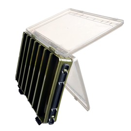 Double-Sided Fishing Box, Plastic Fishing Accessories Bait Box, Storage Box for Fishing Accessories with Compartments, Waterproof Portable Fishing Accessories Box for Fishing Enthusiasts (27 L x 18 W