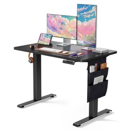 Marsail Electric Adjustable Height Standing Desk with Storage Bag, 40 * 24" Sit Stand Up Desk for Home Office,Computer Gaming Workstation, 4 Memory Height Settings,Cable Manager, and Headphone Hook