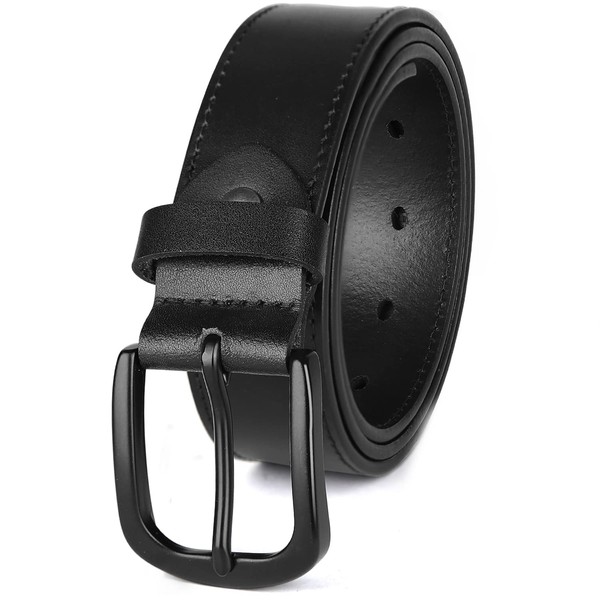 KEECOW Men's 100% Italian Cow Leather Belt Men With Anti-Scratch