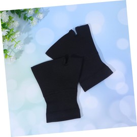 FRCOLOR 3sets Black Sports Elastic Wrist Brace Gloves with Thumb Hole Breathable Wrist Protector for Tennis Basketball Volleyball Gym Training Comfortable Durable Support 2pairs*3