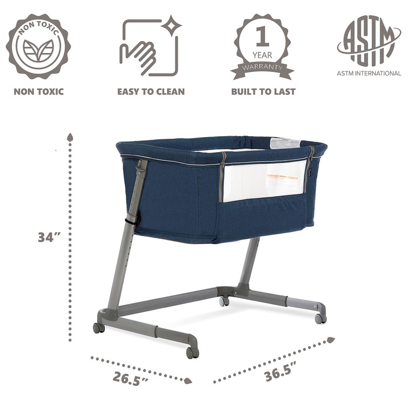 Dream On Me Waves 3-in-1 Baby Bassinet, Bedside Sleeper and