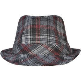 Simplicity Men's Women's Manhattan Structured Gangster Trilby Fedora Hat - Black - One Size