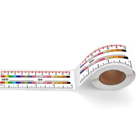 Self-Adhesive Wound Measurement Tools Sticker 100 pcs Wound Measuring Ruler Tape-Medical Ruler Body Measuring Tool for Wound Measure Measuring Tape Rulers Sticker
