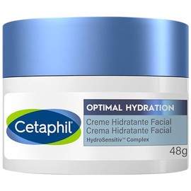 CETAPHIL® Optimal Hydration Crema de Día Facial 48 g | Con Ácido Hialurónico, HydroSensitiv™ Complex, Margarita Azul y Vitamina E | Hidratación 48h para Piel Sensible y Seca