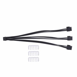 16Pin to 3X 8 Pin Gpu Cable PCIE 5.0 12VHPWR Right Angle 12+4 Pin to 3x8 Pin Female Extension Power Cable For 3090TI 4090 4080 Graphics Card Black