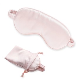 Antifaz para dormir. Mascara para dormir con funda. Mascarilla para viaje ideal para Dormir, Viajar y Meditar. Accesorio de viaje. Mascara de ojos. Sleep Mask/Eye Mask. (Rosa)