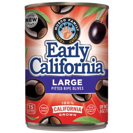 Early California 5.75 oz. Ripe Pitted Large Black Olives, 12-Cans