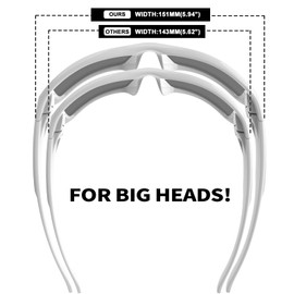 MAXJULI Polarized Wrap Around Sports Sunglasses for Big Heads Men Women UV400 Protection Sun Glasses (White/Silver)