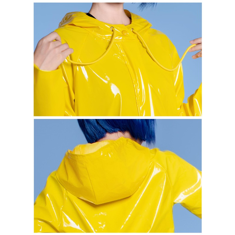 OSIAS Coraline Yellow Rain Coat Cosplay Costume (XL)