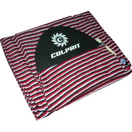 Culprit Surf Protective Pocket 8ft 6in Surfboard Sock - Red Black White Striped - 8'6"