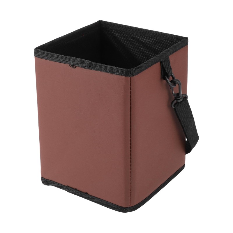 A ABSOPRO Car Trash Can Hanging and Foldable 6.3" Length