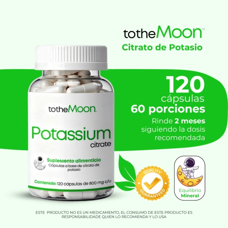 Glicinato De Magnesio Y Citrato De Potasio 120cp Tothemoonmx