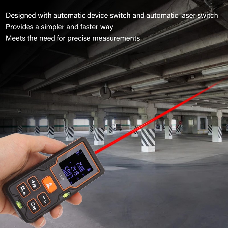 Laser Distance Meter High Accuracy Portable Handheld Rangefinder for Engineering