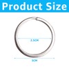 VIDETOL 200 Pcs Key Rings, 30mm Key Ring Hoop, Metal